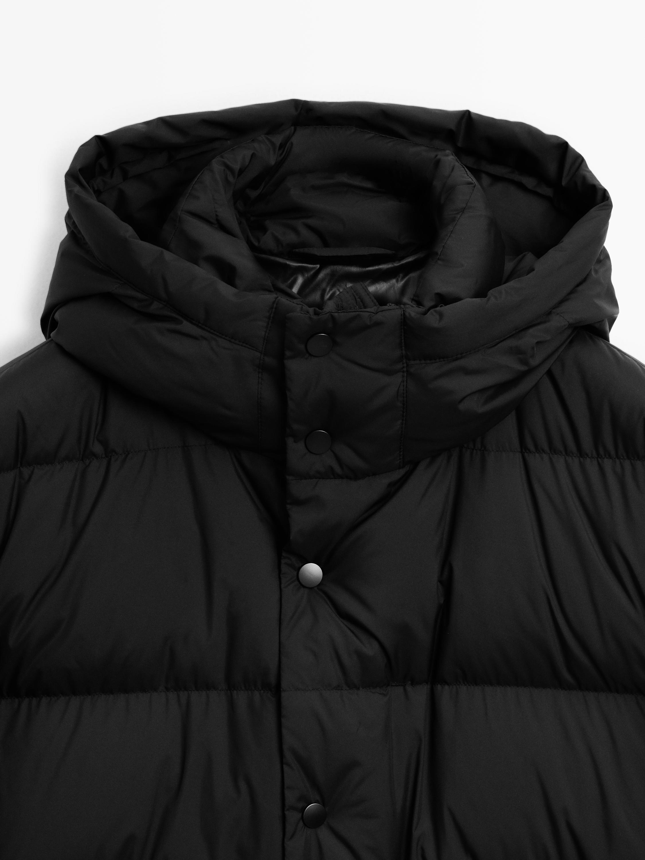 Manteau long matelassé déperlant